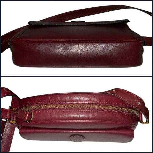 Cartier Must de Cartier Burgundy Leather Crossbody Shoulder Bag With Dustbag - Picture 8 of 16